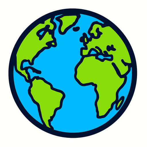 dünya resmi.
In-Game asset.  2d.  High contrast.  No shadows