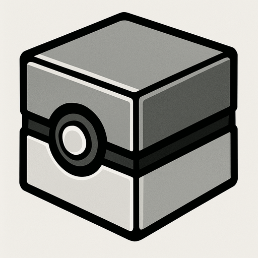 make a cube but like a pokeball and  make it for rare one make with grey and silver and white but do diffrently.
In-Game asset.  2d.  High contrast.  No shadows