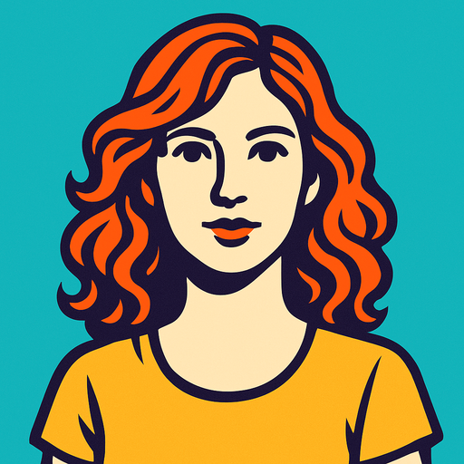 The woman's face is turned towards us.
In-Game asset.  2d.  High contrast.  No shadows