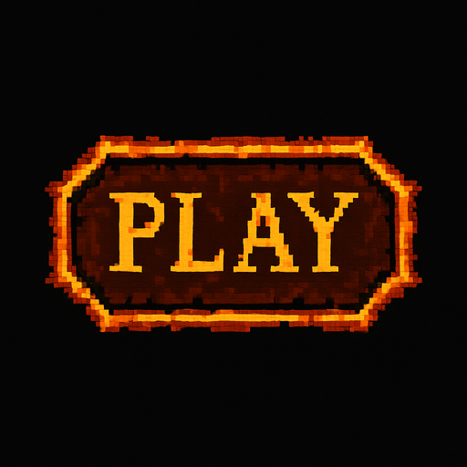 Play button Dark souls style 2d pixel art.
In-Game asset.  2d.  High contrast.  No shadows
