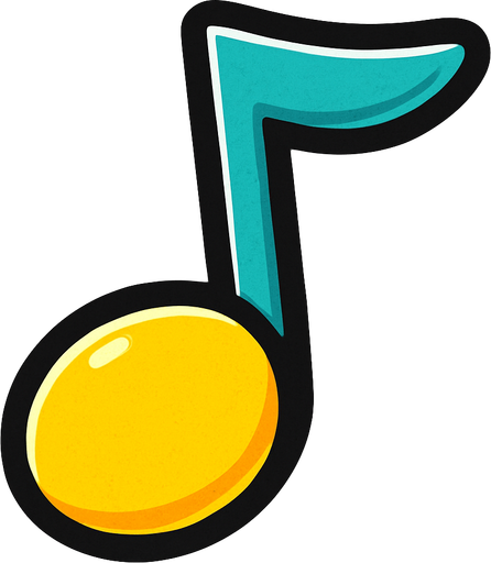 musical_note.
In-Game asset.  2d.  High contrast.  No shadows