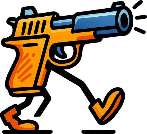 hareketli silah.
In-Game asset.  2d.  High contrast.  No shadows