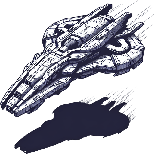 alien spaceship heading down.
Single Game Texture. In-Game asset. 2d. Blank background. High contrast. No shadows.