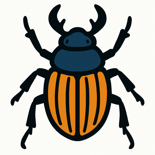 escarabajo.
In-Game asset.  2d.  High contrast.  No shadows