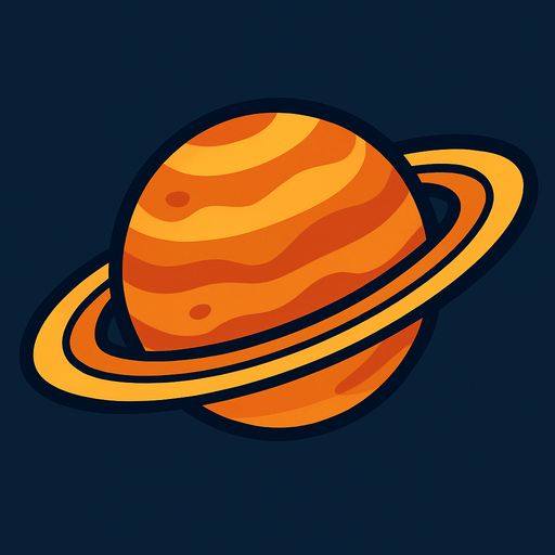 satürn.
In-Game asset.  2d.  High contrast.  No shadows
