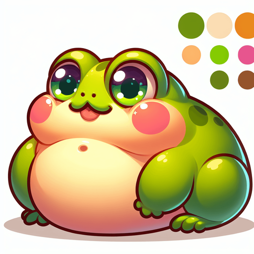 cartoon cute fat toad
Single Game Texture. In-Game asset. 2d. Blank background. High contrast. No shadows.