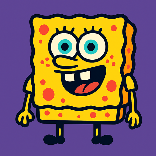 sungerbob benzerı ama aynısı degıl.
In-Game asset.  2d.  High contrast.  No shadows