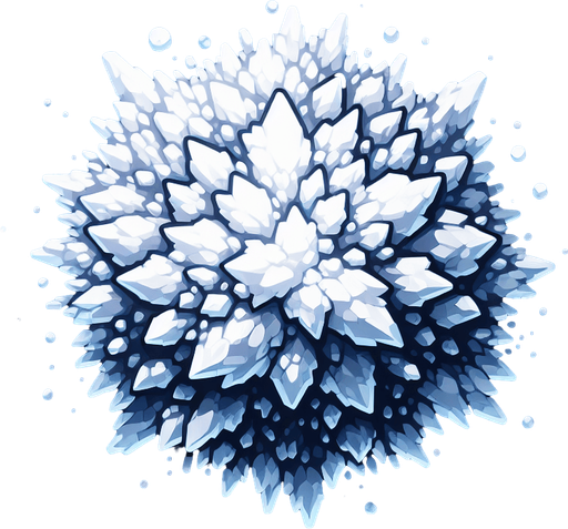 Sparse Ice particle. Single Game Texture. In-Game asset. 2d. black background. High contrast. No shadows.
