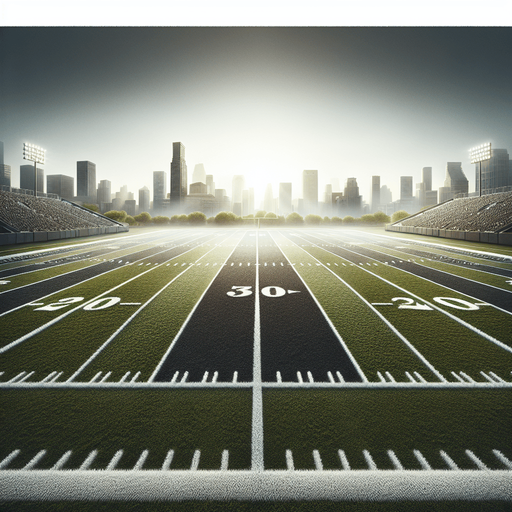 Football ground from middle.
Single Game Texture. In-Game asset. 2d. Blank background. High contrast. No shadows.