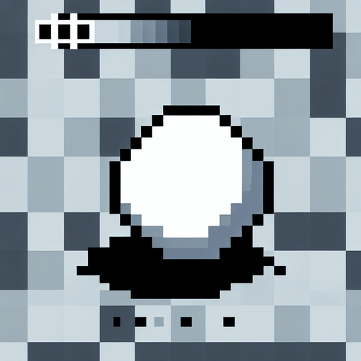A white bubble with a black outline. Pixel art..
Single Game Texture.  In-Game asset.  2d.  Blank background.  High contrast.  No shadows