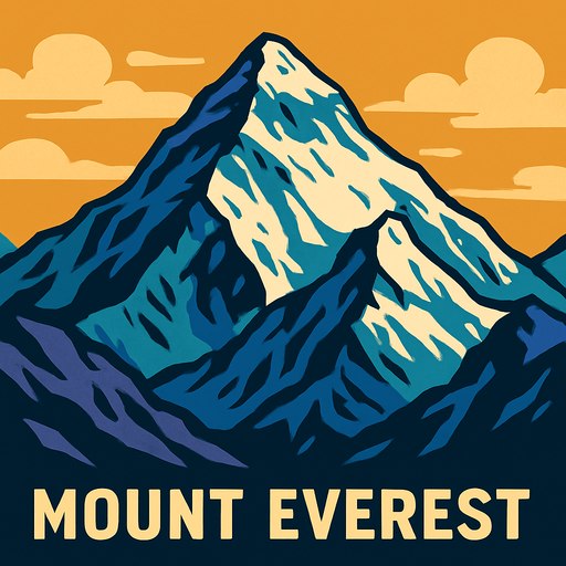 mount everest.
In-Game asset.  2d.  High contrast.  No shadows