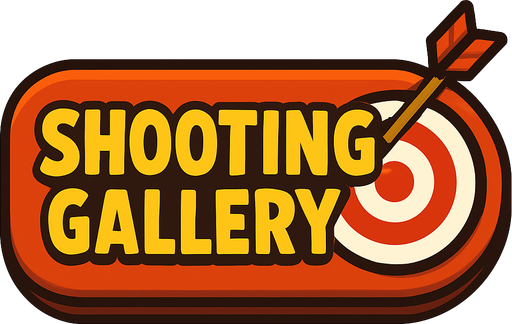 Shooting gallery button.
In-Game asset.  2d.  High contrast.  No shadows
