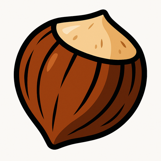 hazelnut.
In-Game asset.  2d.  High contrast.  No shadows