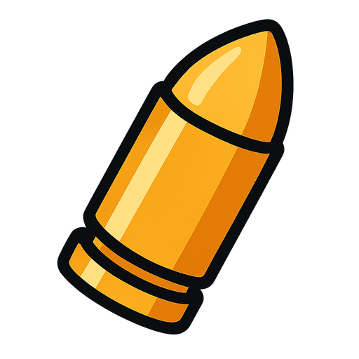 bulletShape.
In-Game asset.  2d.  High contrast.  No shadows