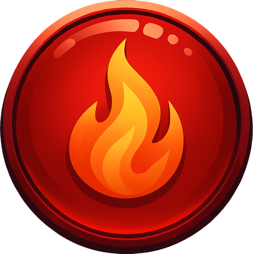 top kırmızı olsun içerisinde de aynı stilde bir alev yer alsın