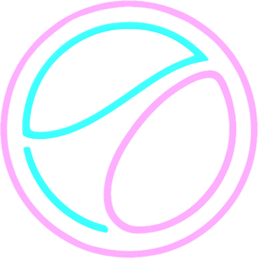 Neon ball.
In-Game asset.  2d.  High contrast.  No shadows