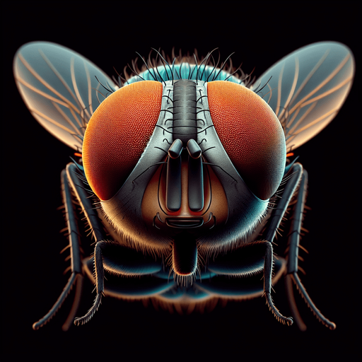 муха смотрит в камеру.
Single Game Texture. In-Game asset. 2d. Blank background. High contrast. No shadows.