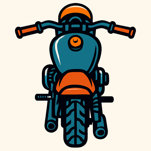 what appears from the upper side motorcycle.
In-Game asset.  2d.  High contrast.  No shadows