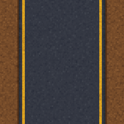 pixel art 2d road 3 lane top view no lane