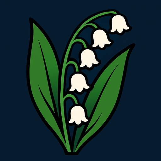 Lily of the Valley.
In-Game asset.  2d.  High contrast.  No shadows