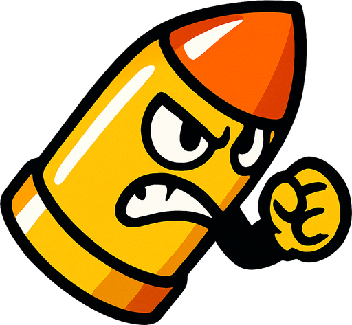 bullet enemy.
In-Game asset.  2d.  High contrast.  No shadows