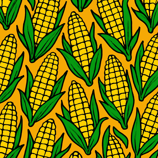 Fond d'écran maïs.
In-Game asset.  2d.  High contrast.  No shadows