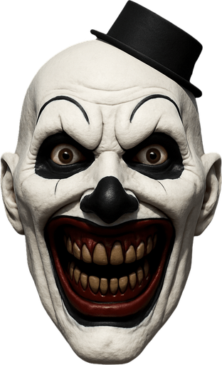 3D Scary face meme "Terrifier3" from the movie, face only
In-Game asset.  3D.  High contrast.  No shadows. face only
