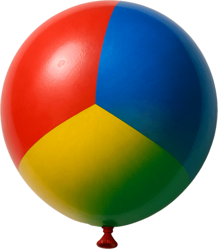 Renkli yuvarlak Balon, üstten görünüm, Gerçekçi, yazısız..
In-Game asset.  High contrast.  No shadows