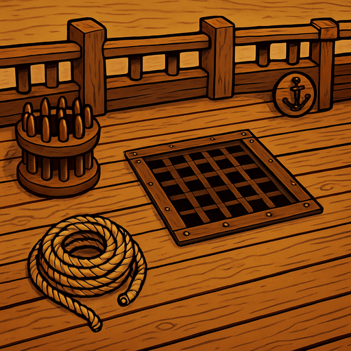 The wooden floor of a pirate ship.
In-Game asset.  2d.  High contrast.  No shadows