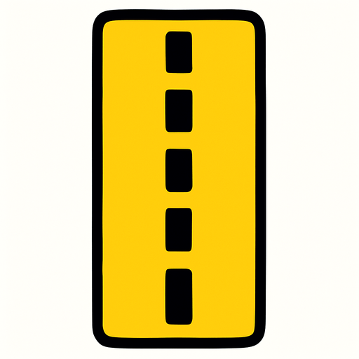 Yol hattı.
In-Game asset.  2d.  High contrast.  No shadows