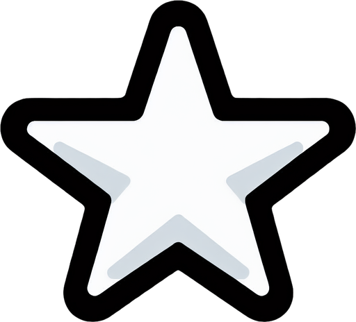 A white star. Flat vector art..
Single Game Texture. In-Game asset. 2d. Blank background. High contrast. No shadows.