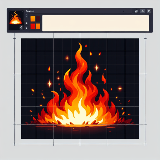 🔥 fire.
Single Game Texture.  In-Game asset.  2d.  Blank background.  High contrast.  No shadows