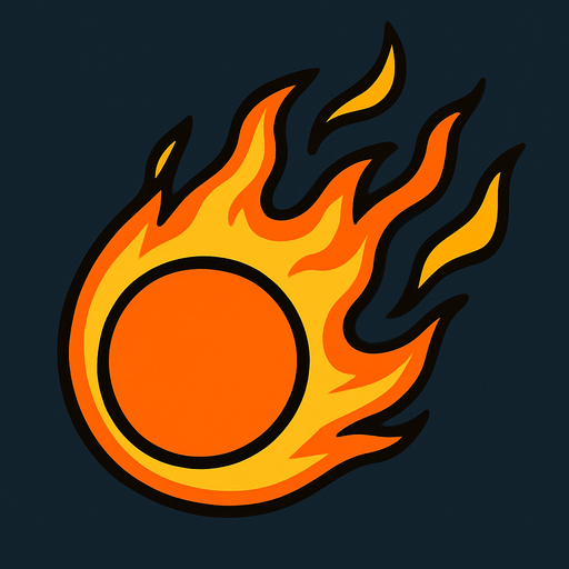 Fireball.
In-Game asset.  2d.  High contrast.  No shadows