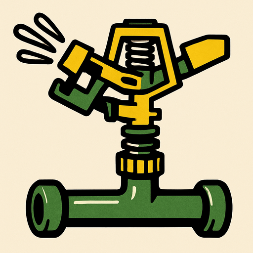 sprinkler.
In-Game asset.  2d.  High contrast.  No shadows