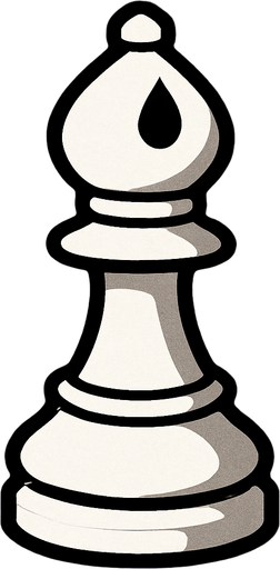 beyaz satranç fili.
In-Game asset.  2d.  High contrast.  No shadows