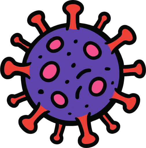 virus.
In-Game asset.  2d.  High contrast.  No shadows