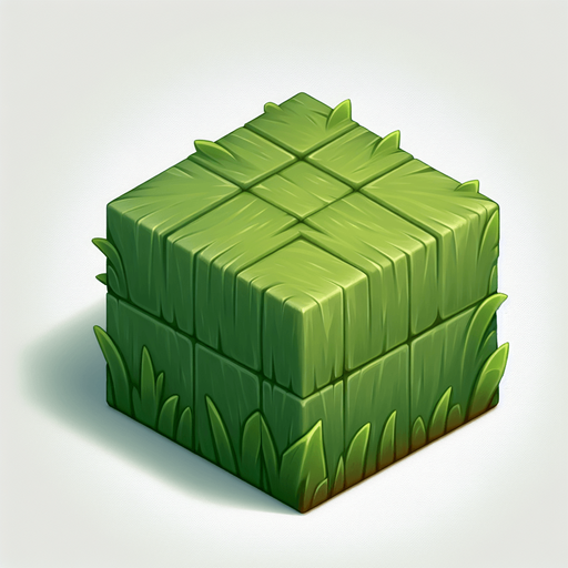 Block like a grass.
Single Game Texture. In-Game asset. 2d. Blank background. High contrast. No shadows.