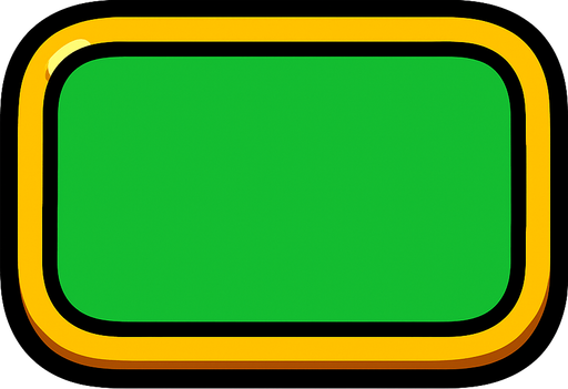 green button empty.
In-Game asset.  2d.  High contrast.  No shadows