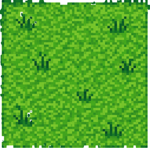 green grass ground.
In-Game asset.  2d.  High contrast. pixel no shadow