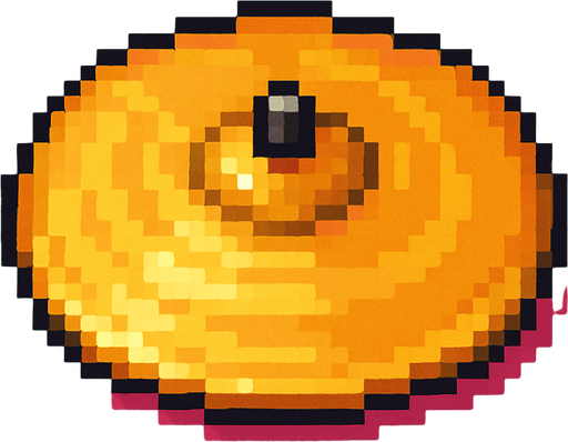 cymbal instrument pixel art 2d.
In-Game asset.  2d.  High contrast.  No shadows