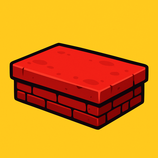 red platform.
In-Game asset.  2d.  High contrast.  No shadows