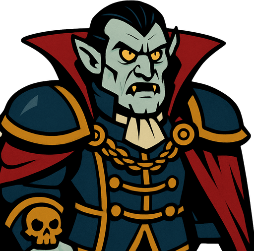 big dracula baron.
In-Game asset.  2d.  High contrast.  No shadows