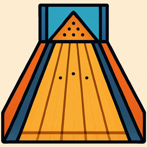 bowling lane no pin.
In-Game asset.  2d.  High contrast.  No shadows