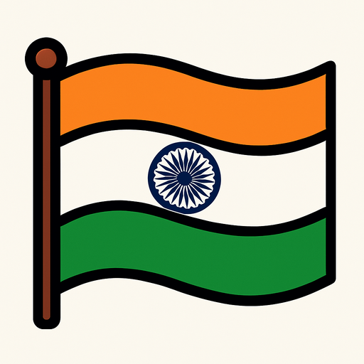 india flag.
In-Game asset.  2d.  High contrast.  No shadows