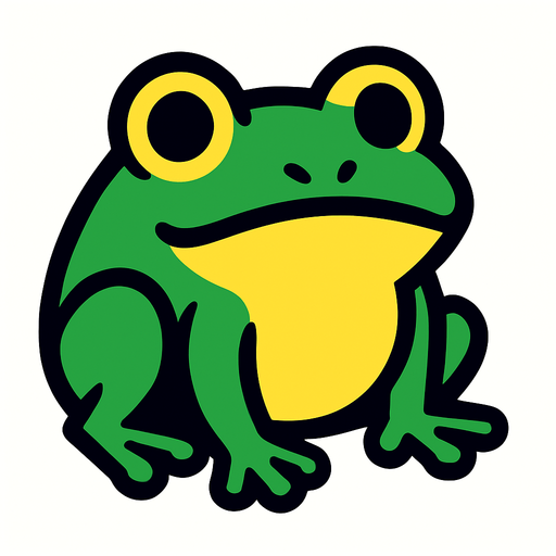 Frog.
In-Game asset.  2d.  High contrast.  No shadows