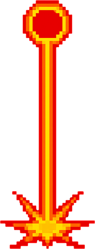 Arcade style shot down laser.
In-Game asset.  2d.  High contrast.  No shadows