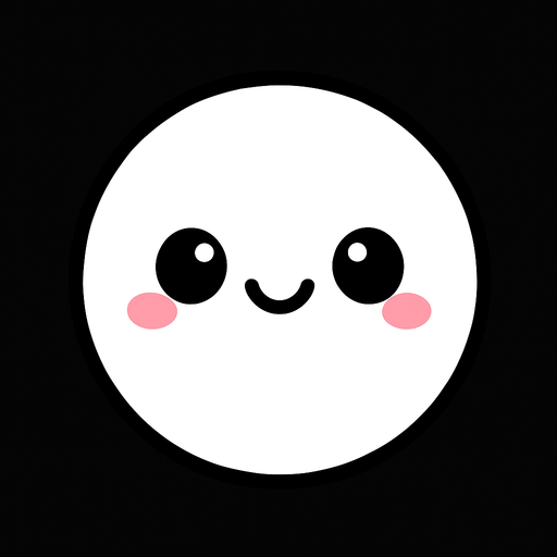 crea la imagen de una pelotita blanca simple kawai.
In-Game asset.  2d.  High contrast.  No shadows
