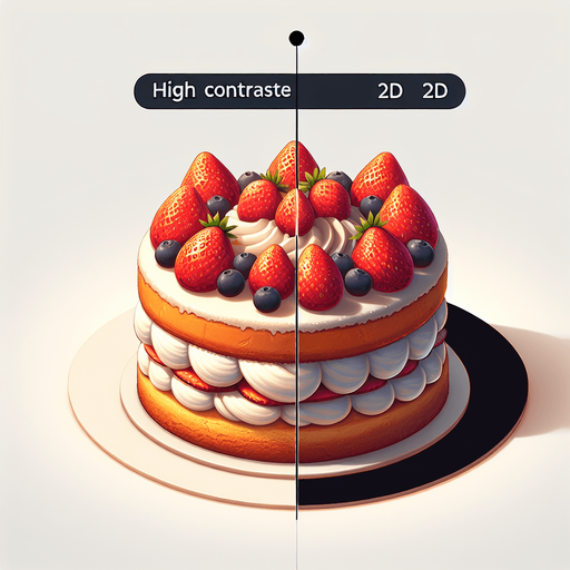 gâteau.
Single Game Texture.  In-Game asset.  2d.  Blank background.  High contrast.  No shadows