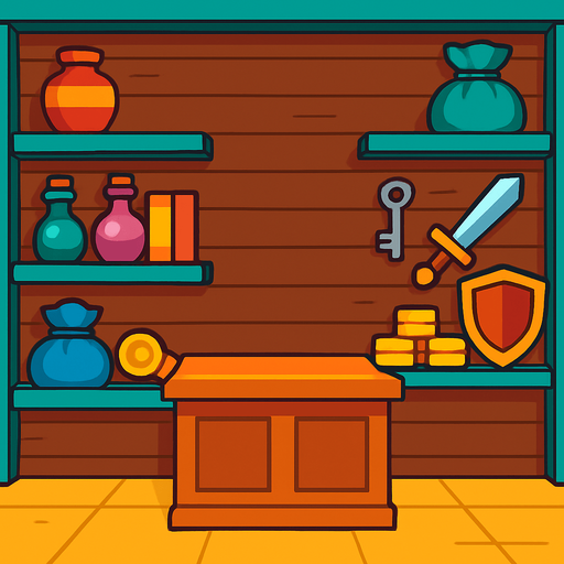 Shop background.
In-Game asset.  2d.  High contrast.  No shadows