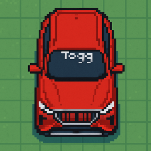 pixel art Togg bird's eye view.
In-Game asset.  2d.  High contrast.  No shadows